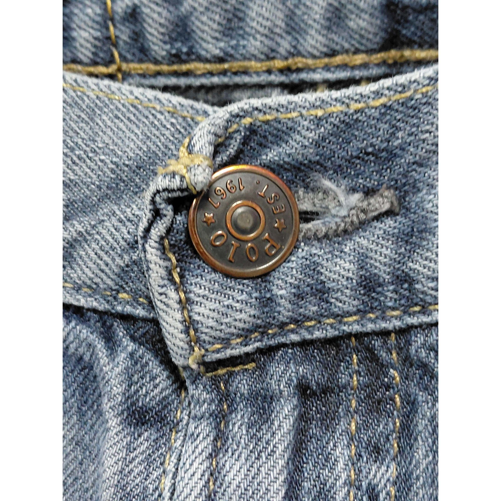 Polo Ralph Lauren Distressed Jeans Blue Mid (10-12 in) Regular Denim Size 14