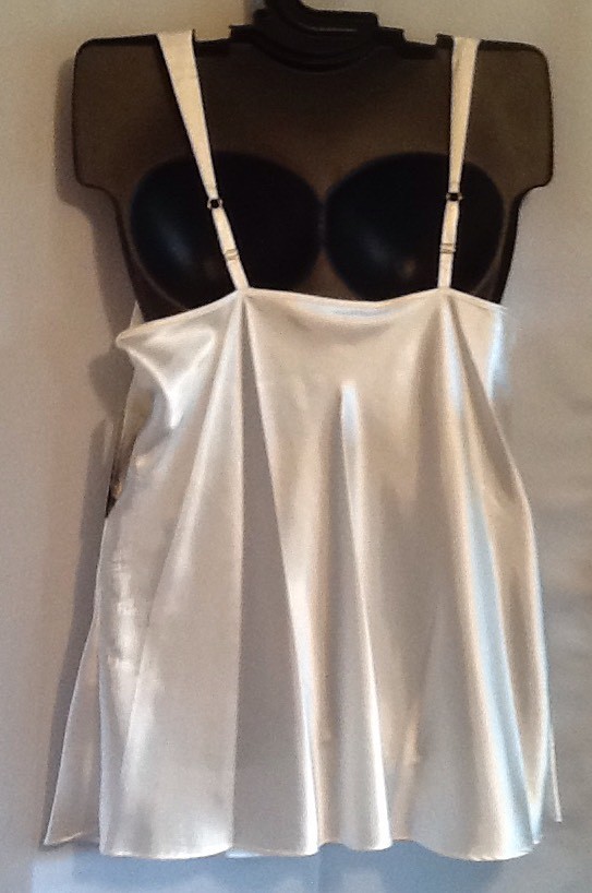 XL Jones Of NY Sexy Satin Chemise Ivory Bridal Holiday (fabric defects)