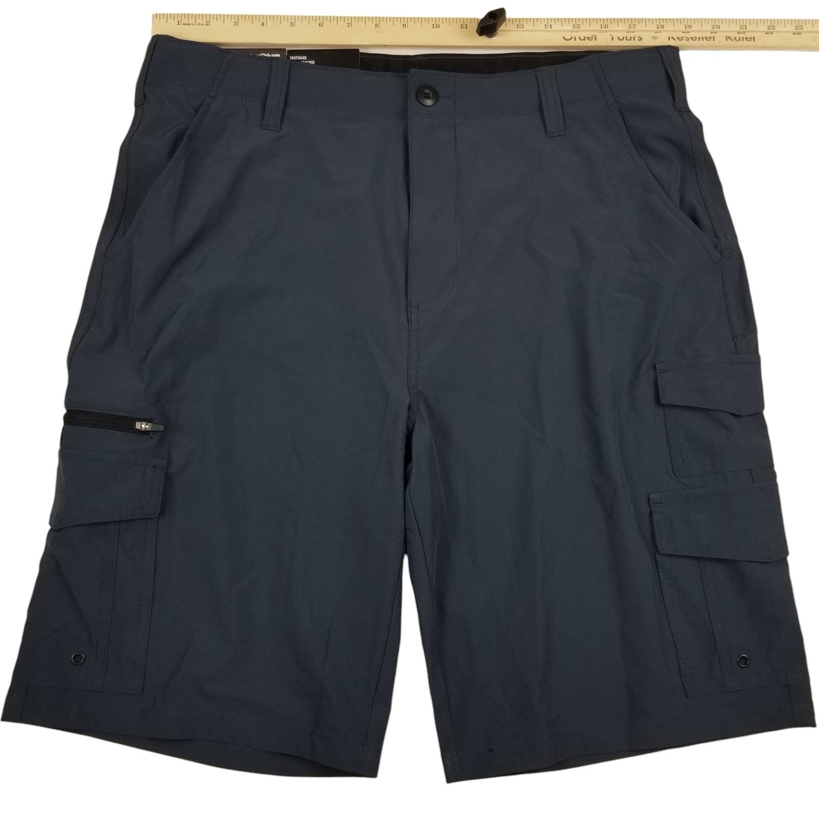 IRON Co Size 36 Men’s Flex Waistband Stretch Hybrid Multi Pocket Cargo Short