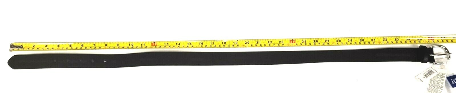 New GAP Women’s Classic Belt BLACK Silver Buckle Adjustable Cow Leather XS