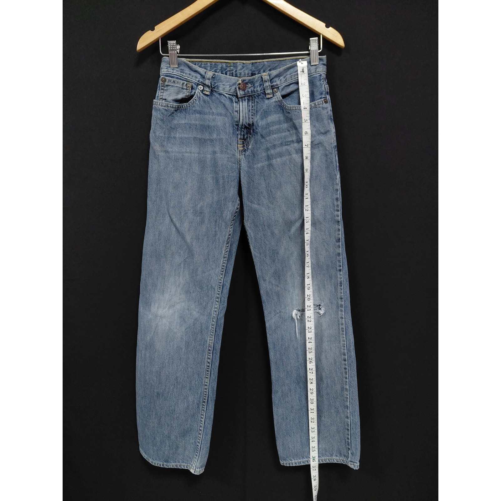 Polo Ralph Lauren Distressed Jeans Blue Mid (10-12 in) Regular Denim Size 14