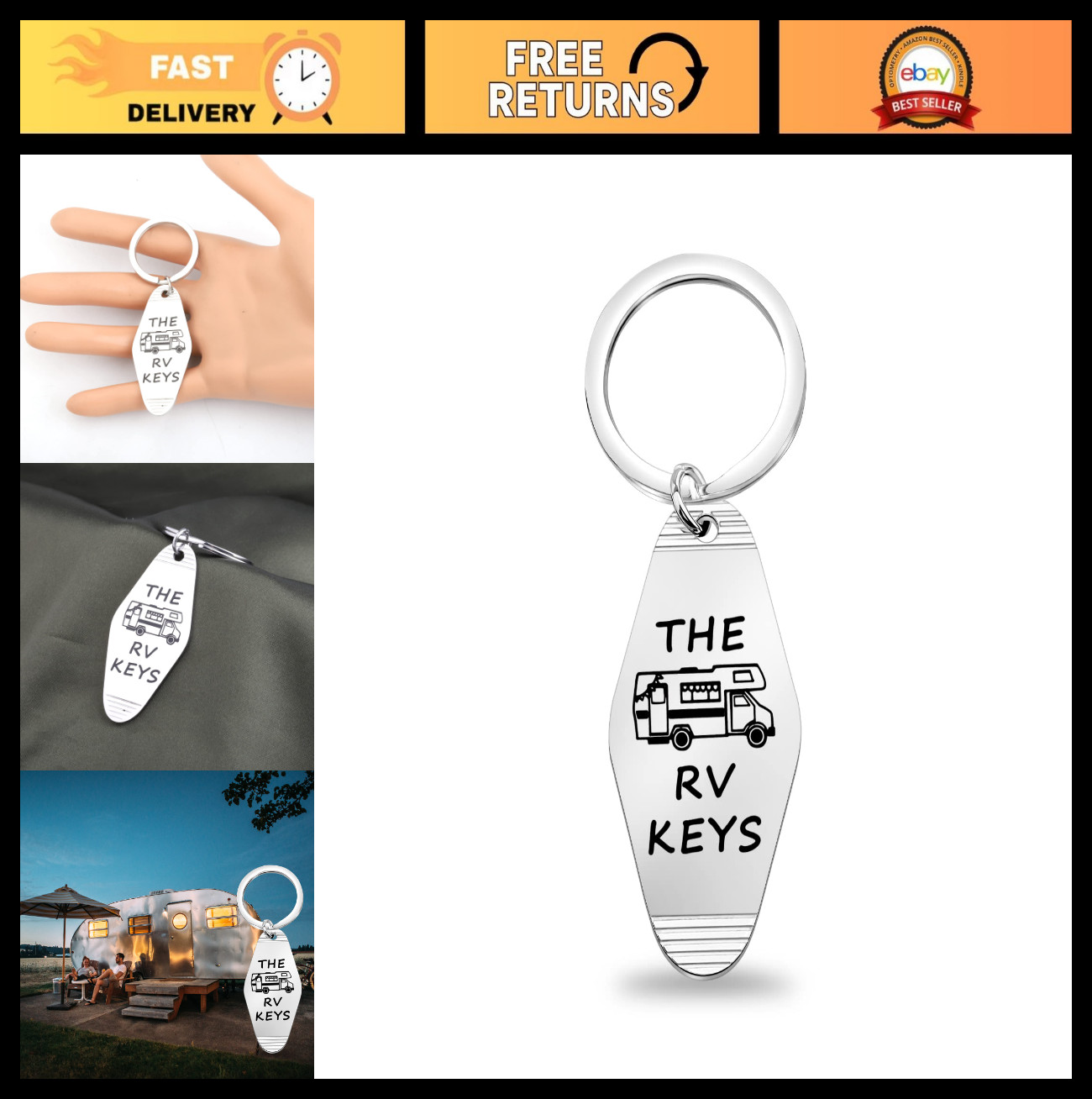 RV Keychain for Trailer & Camper Lovers – Adventure Gift for Motorhome Vacations