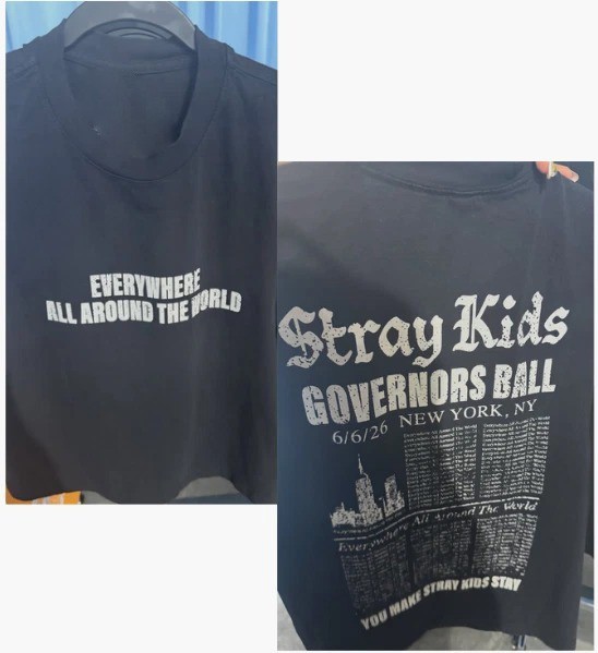 HOT!!! Stray Kids Governors Ball T-Shirt 2026 Reprint