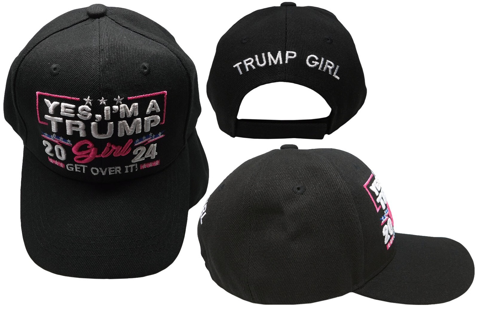 TRUMP Hat YES, I’M a TRUMP 2024 2028 Girl Trump Strapback HAT CAP