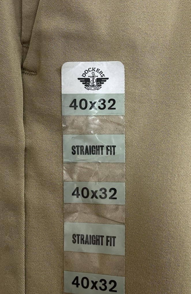 Dockers City Tech Khaki Trousers Straight Fit Size 40 X 32 Smart 360 Pants