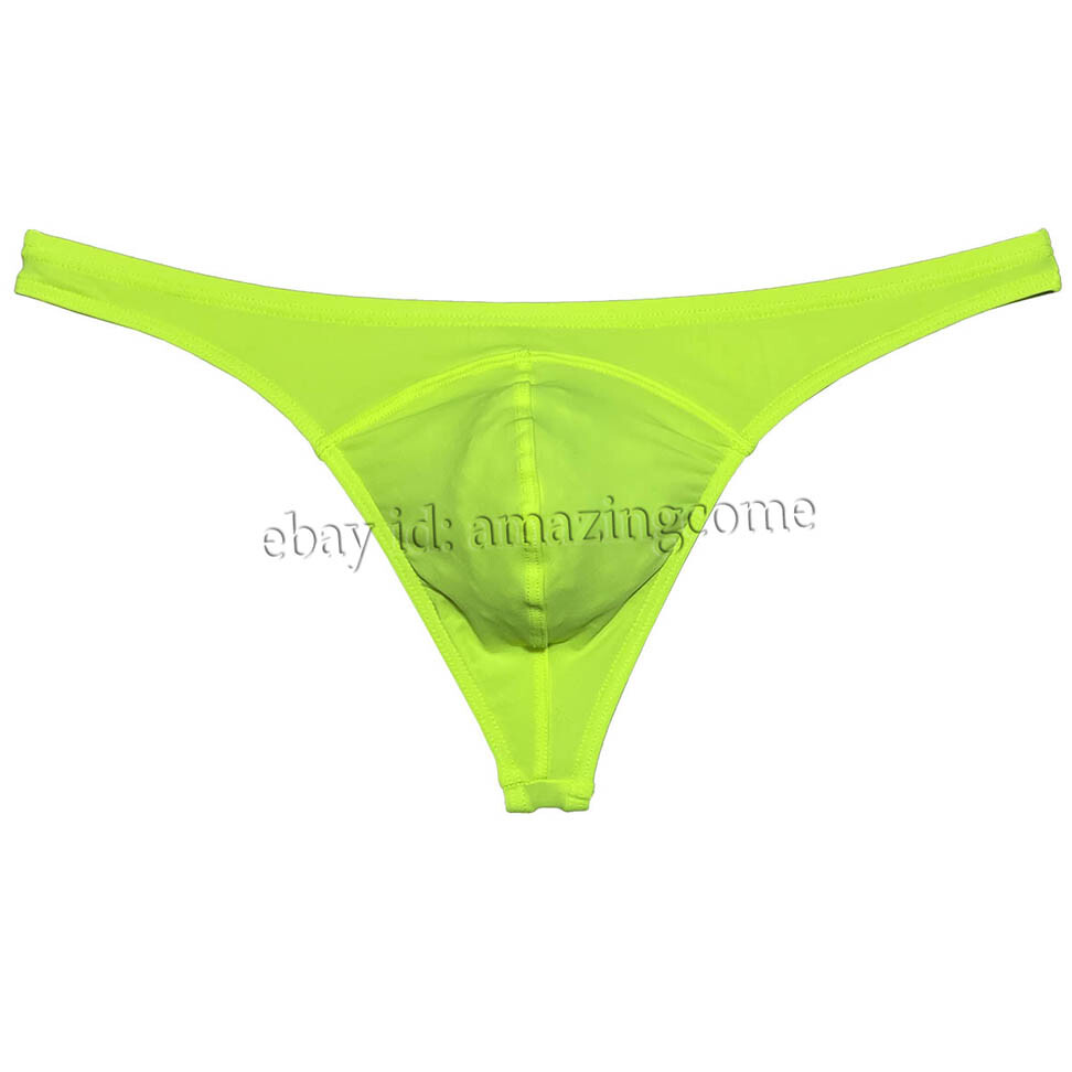 Men’s Matte Swimming Cloth T-back Smooth Thong Underwear Elastic Bikini Tangas