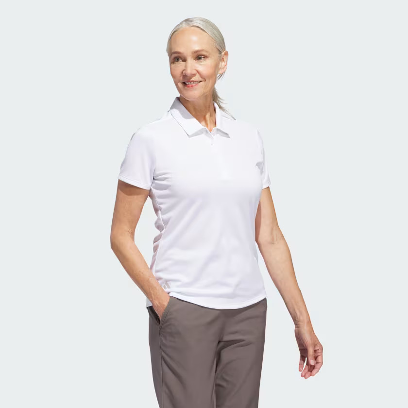 adidas women Women’s Solid Performance Short Sleeve Polo Shirt