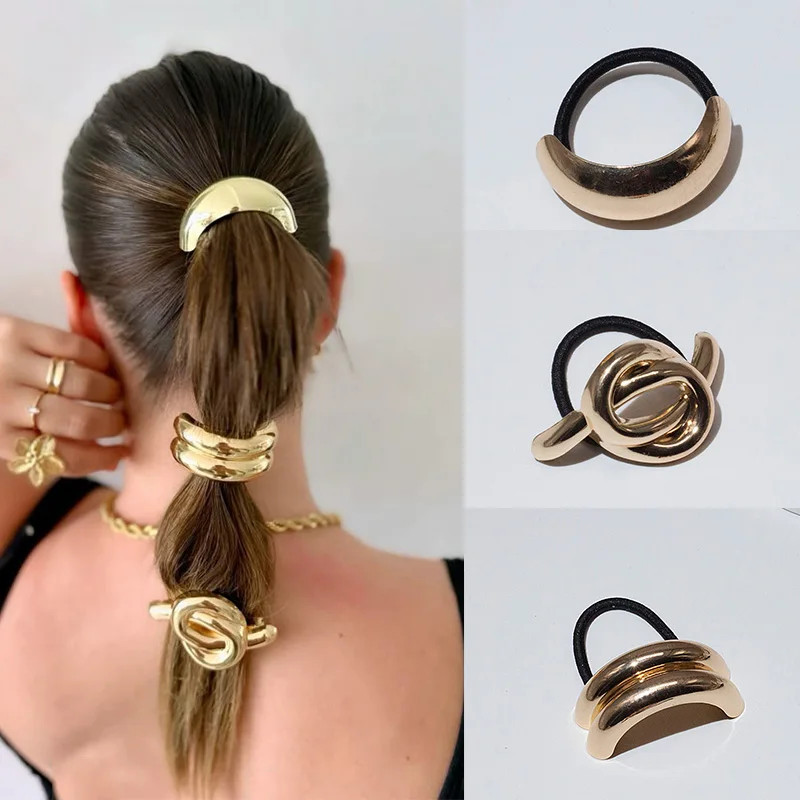 1Pcs French Hair Pins for Women Alloy Golden U-Shaped Magic Grip Hairpins Hair S