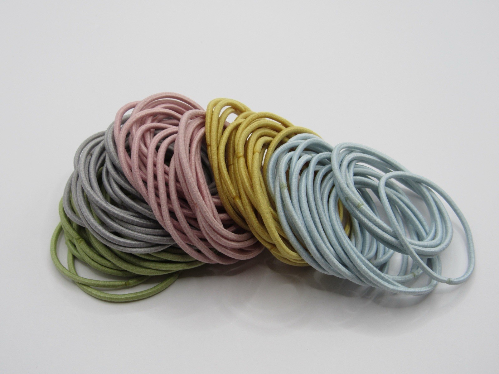 100 Colitas Elásticas Pastel para Cabello Ligas Suaves para Niñas y Mujeres