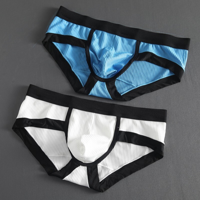 Briefs Men’s Panties Cotton Blend Men Underwear Shorts Korean Low-Rise U Pouch