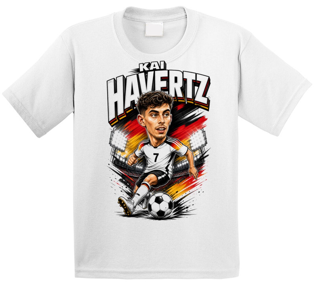 Kai Havertz, Germany Caricature Soccer 2026 T Shirt