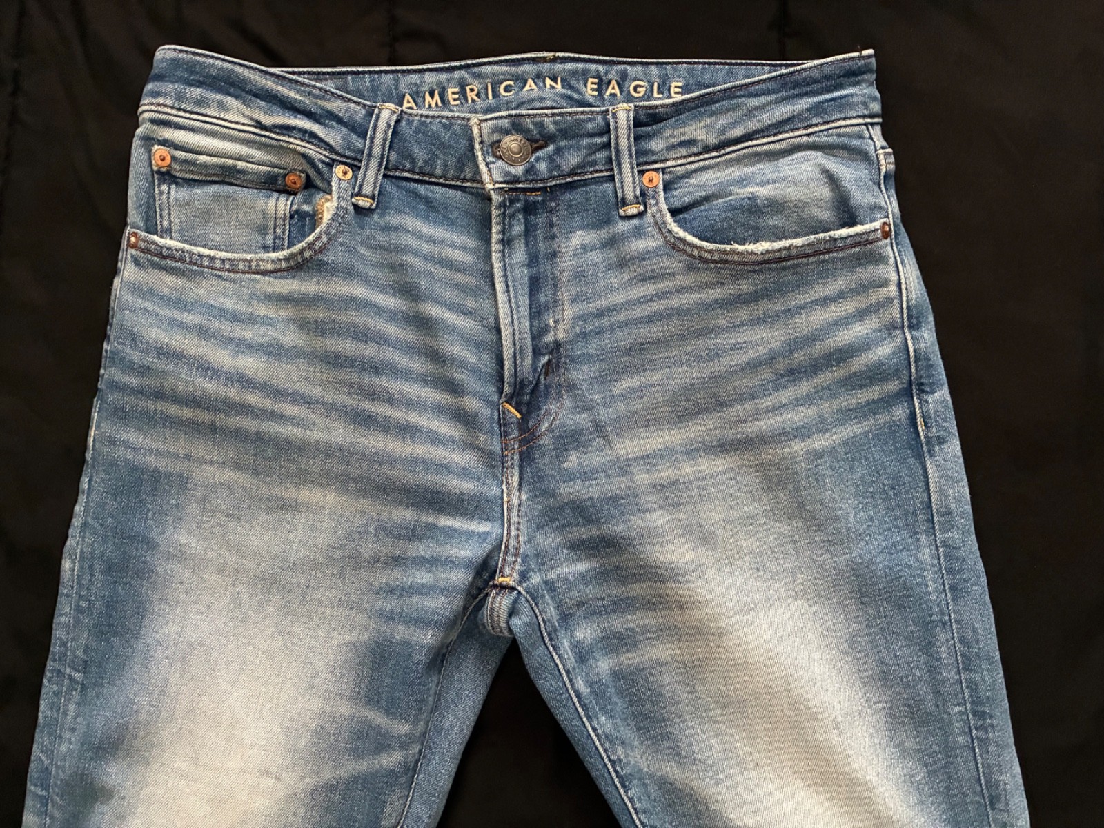 American Eagle AirFlex+ Men’s 32 x 32 Skinny Jeans Stretch Acid Denim