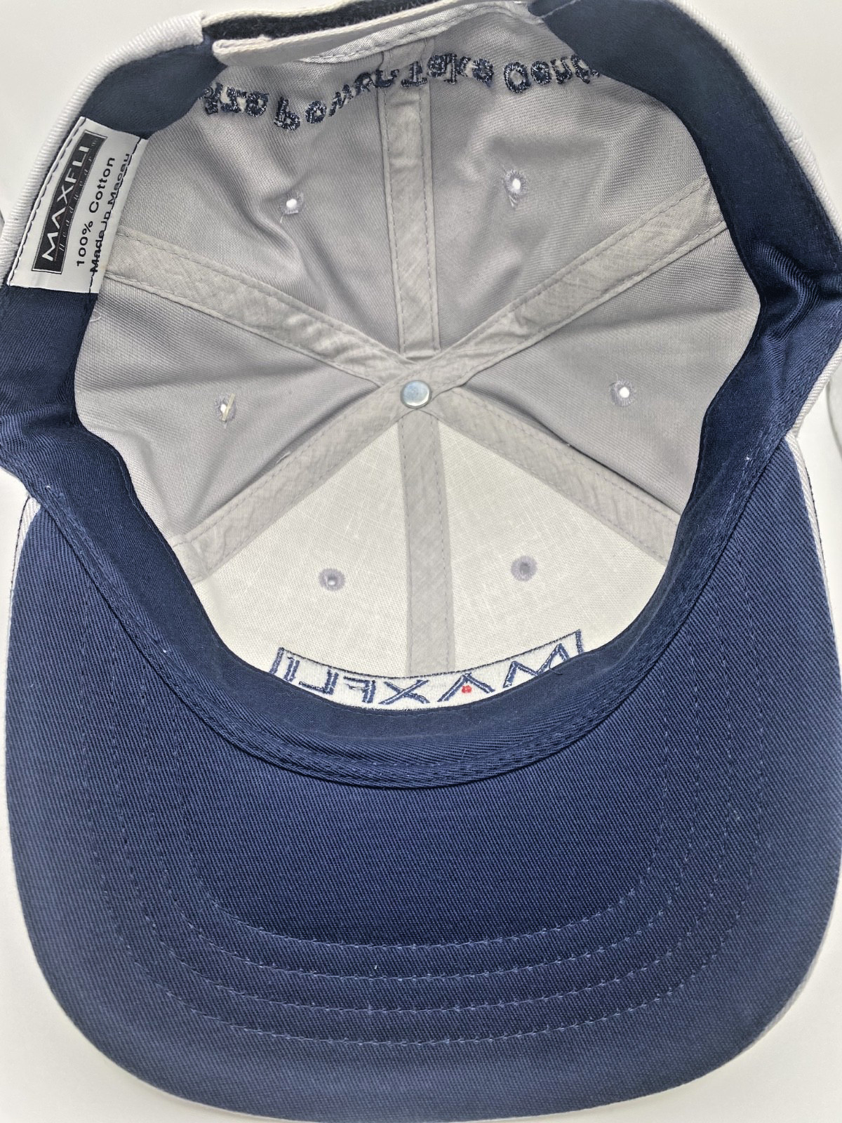 Maxfli Revolution Golf Hat Blue / Grey Strap-Back Embroidered Logo Vintage NWT