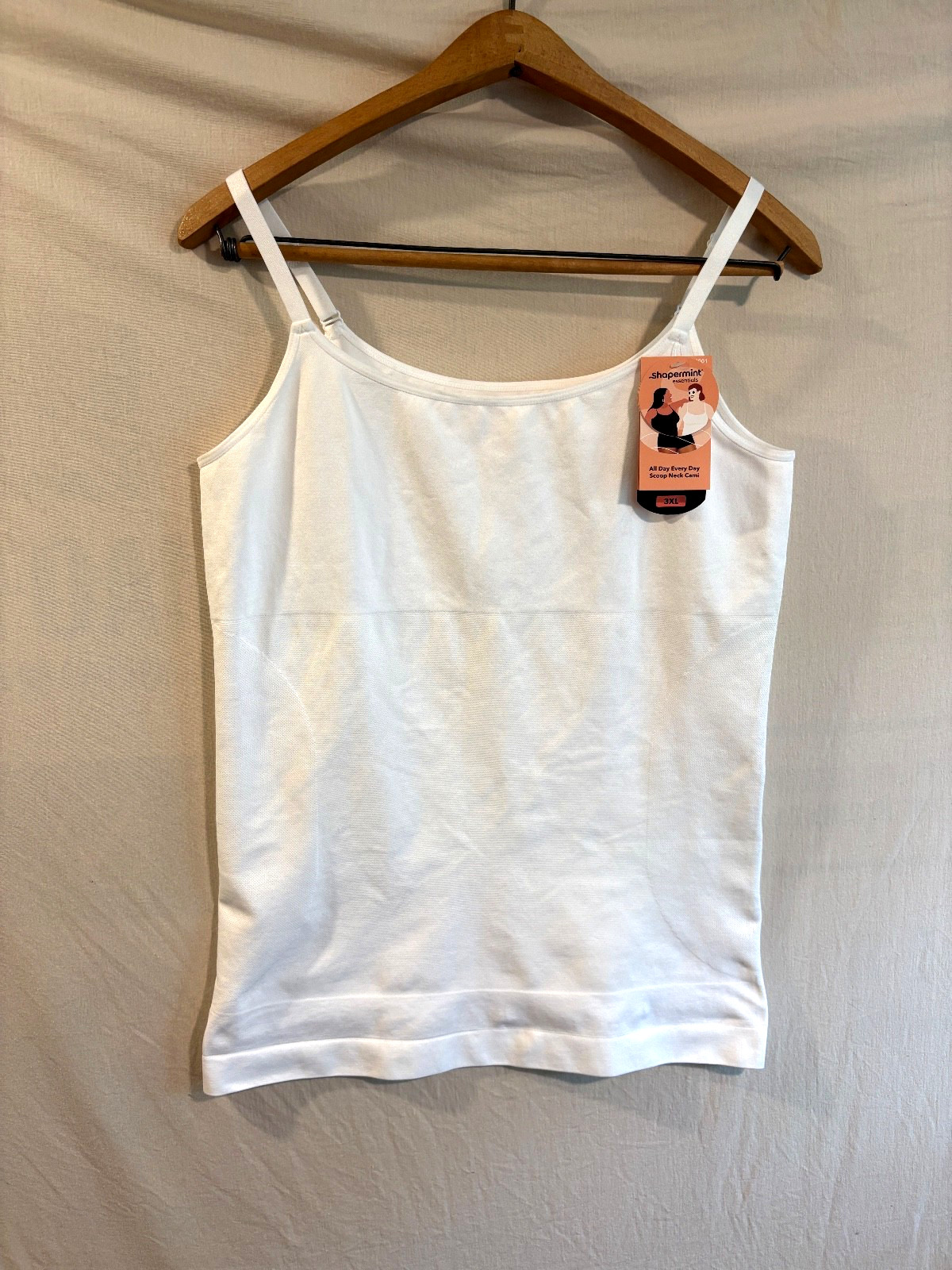 Shapermint Essentials Scoop Neck Cami 3XL White Shapewear