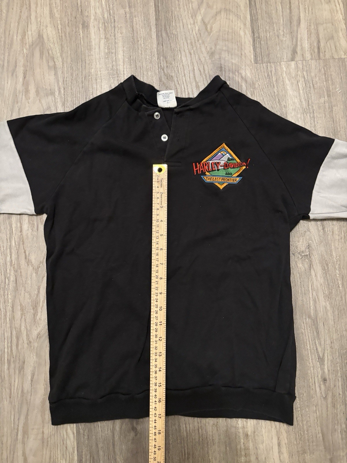 Made in USA Vintage Harley Davidson Henley Shirt, Size M