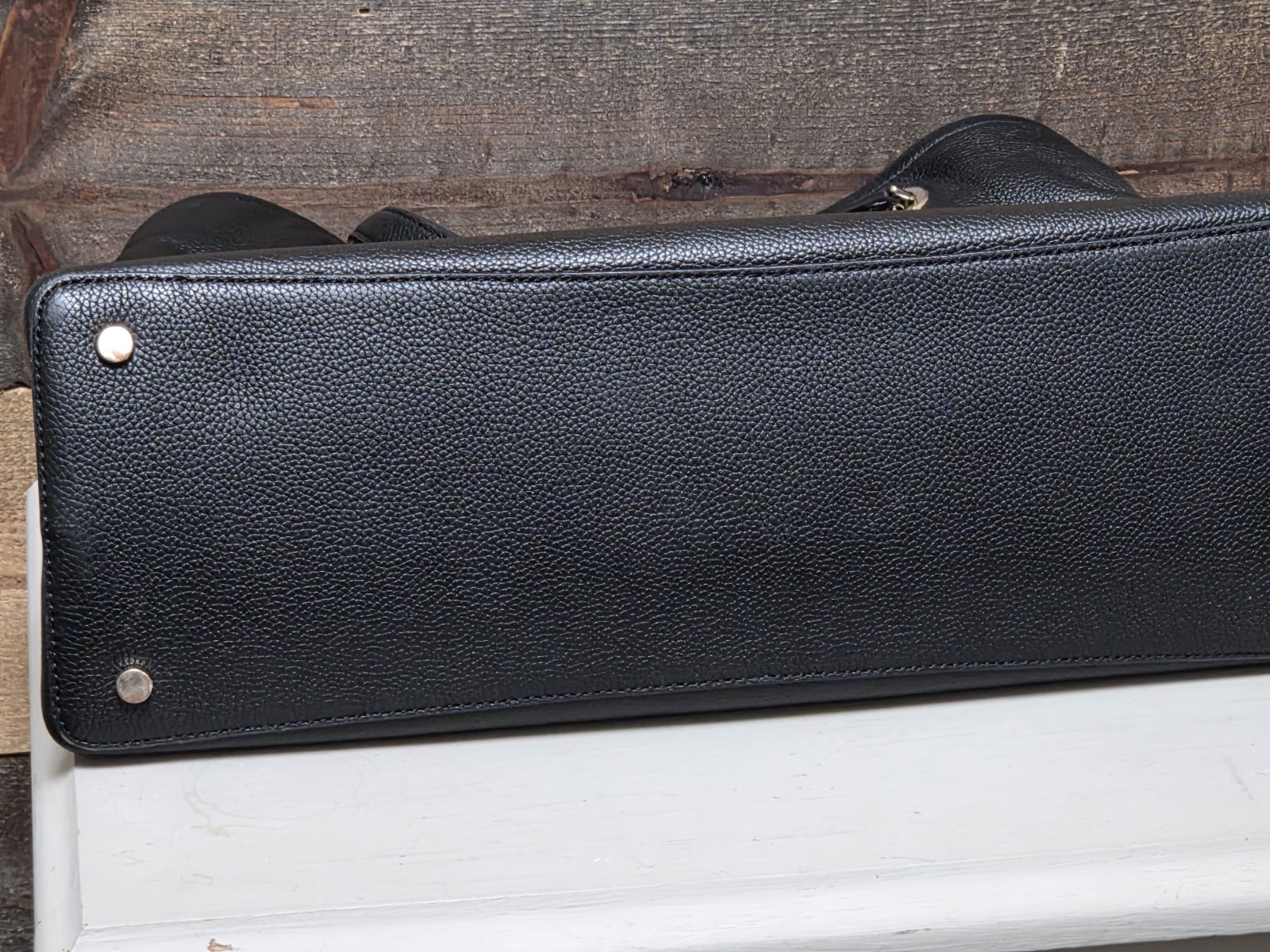 Kate Spade New York Wellesley Camryn Black Pebbled Leather Chain Tote
