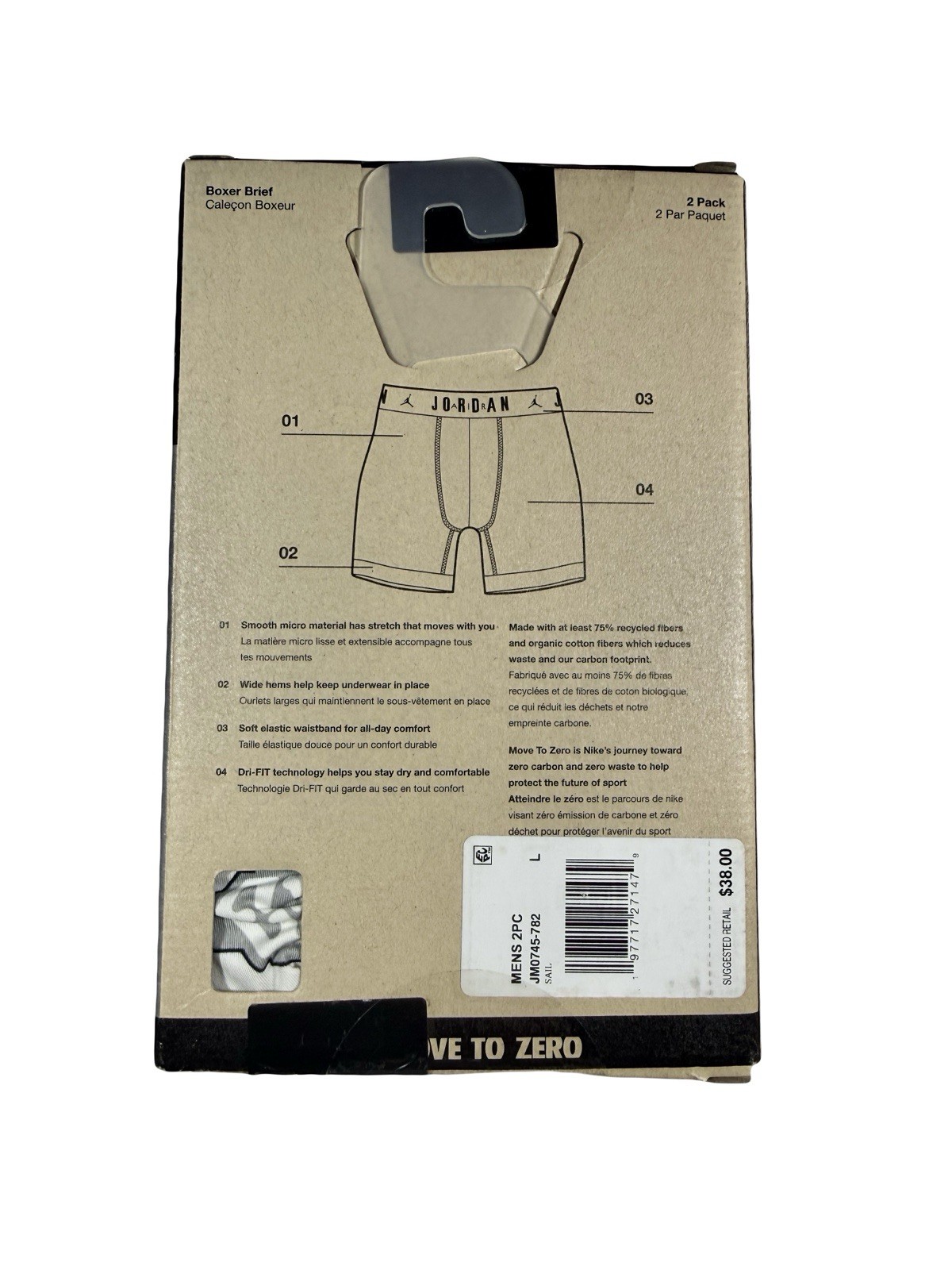 NWT. Jordan. 2 Pack. Flight Cotton Stretch Boxer Briefs. Blue. MRSP. $38.00