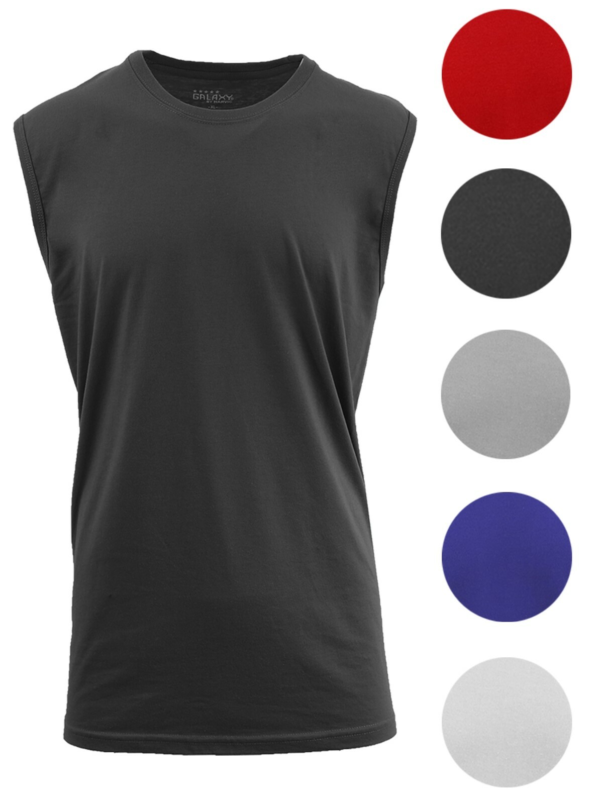 Mens Muscle Tank T-Shirt Cool Mesh Colors Workout Fitness Lounge Running 3-PACK