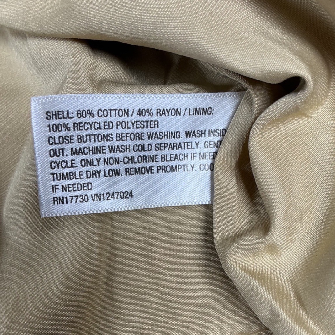 A New Day Womens Tan Cotton Blend Button Front Tailored Vest Size L NWT