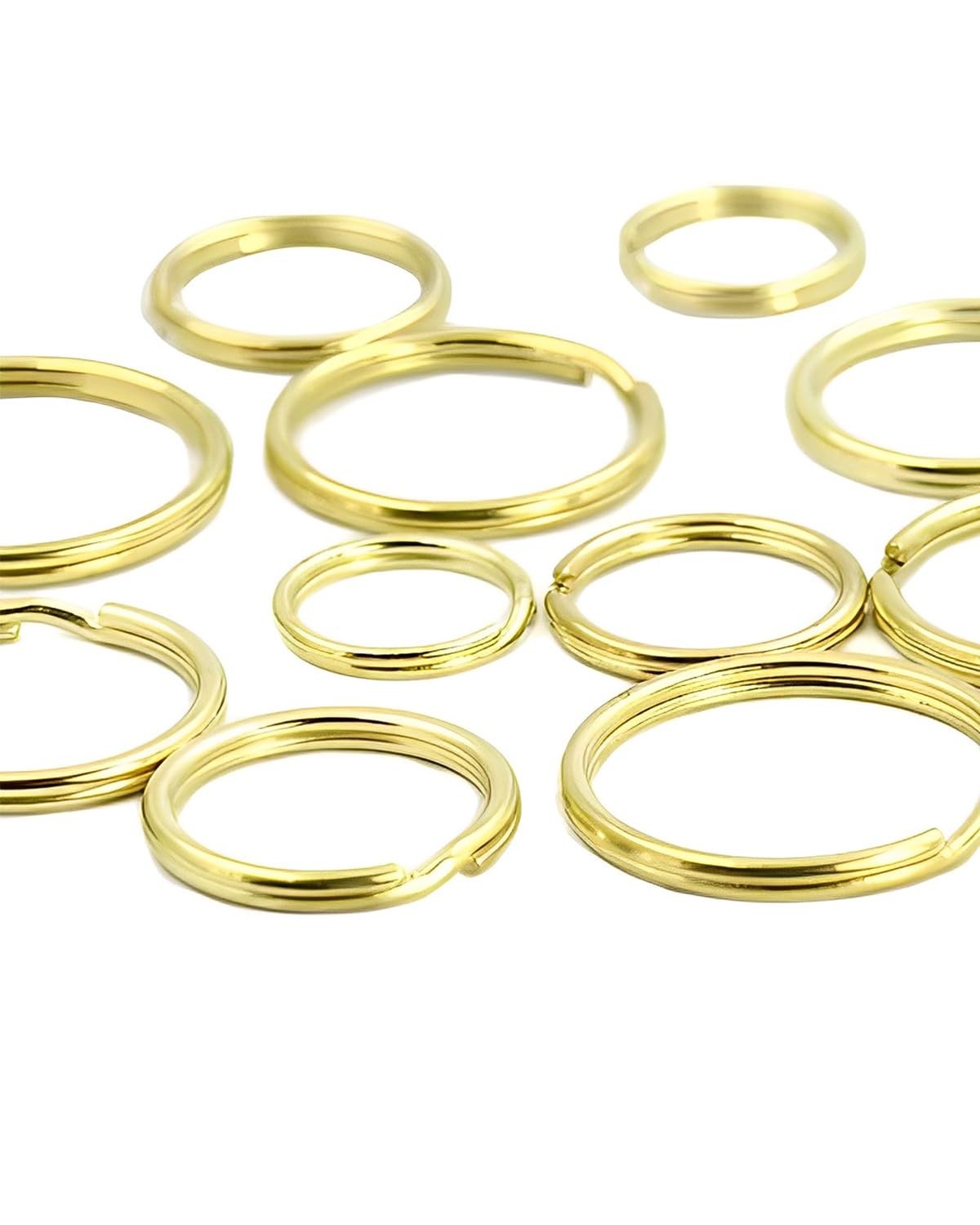 Bluemoona 10 Pcs – Brass Round Edged outside dimensions :20mm(3/4″), Gold