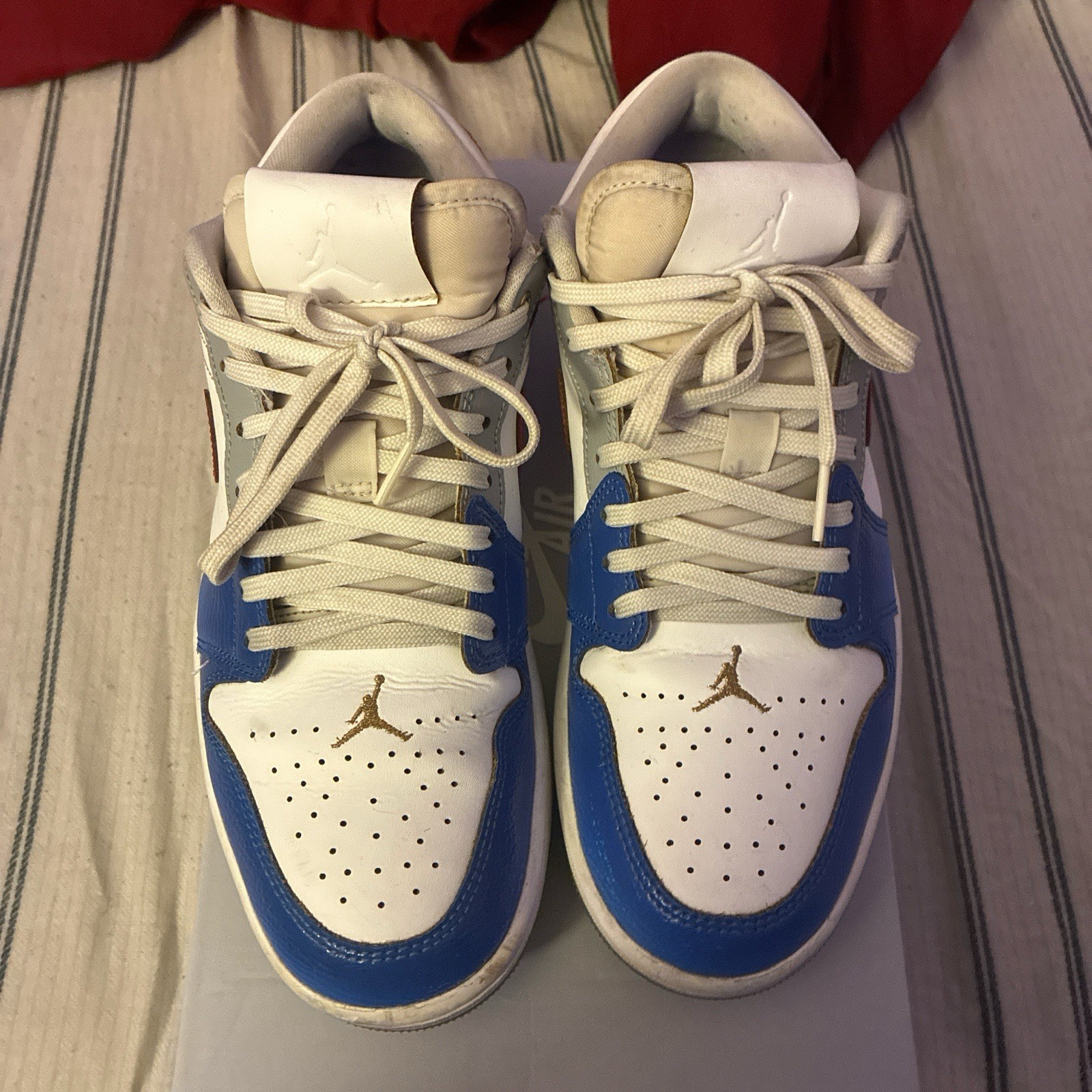 Jordan Air Jordan 1 Low SE Philippines White/Blue/Red Leather Style FN8901-164