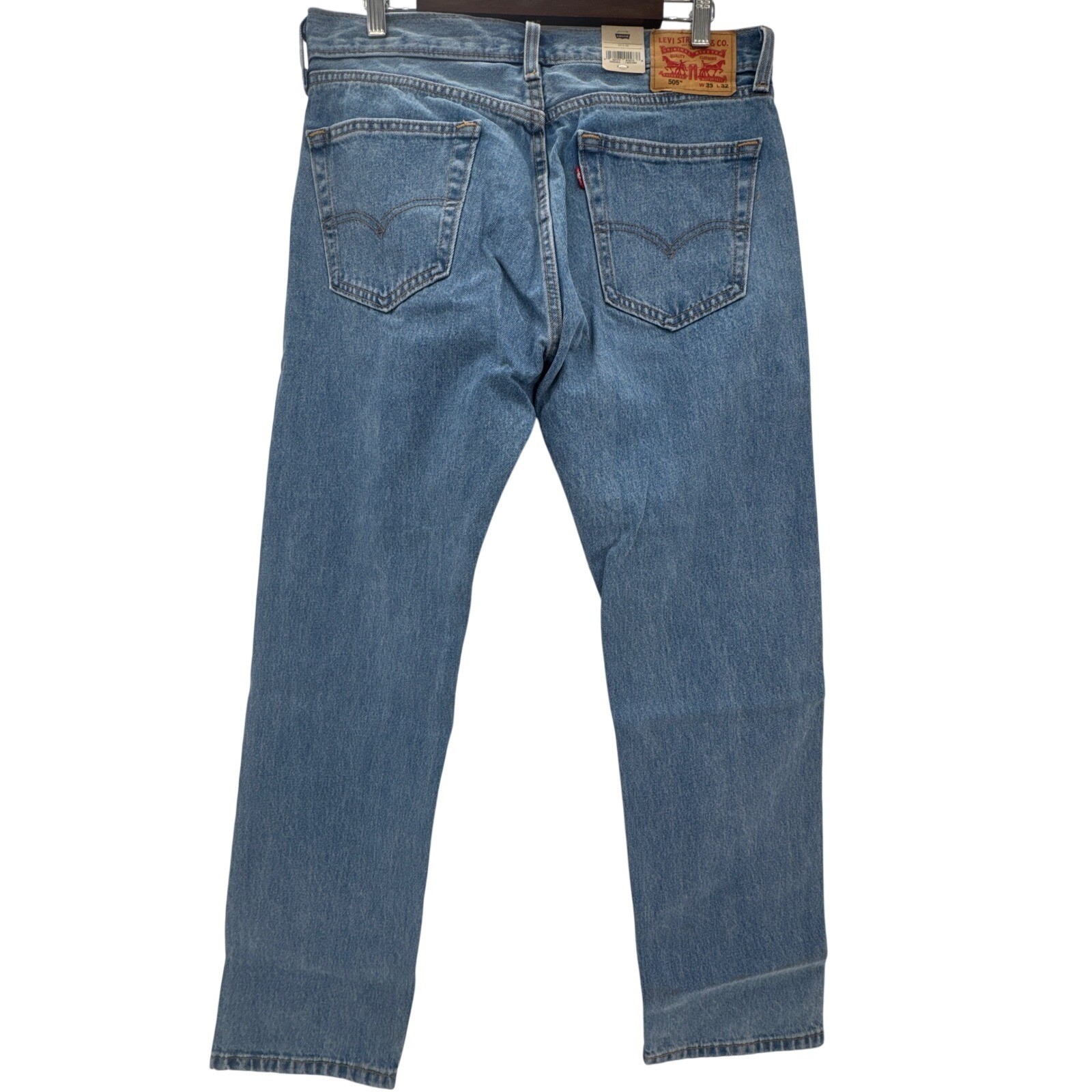 Levis 505 Jeans Mens 33×32 Medium Blue Regular Straight Leg Denim NWT