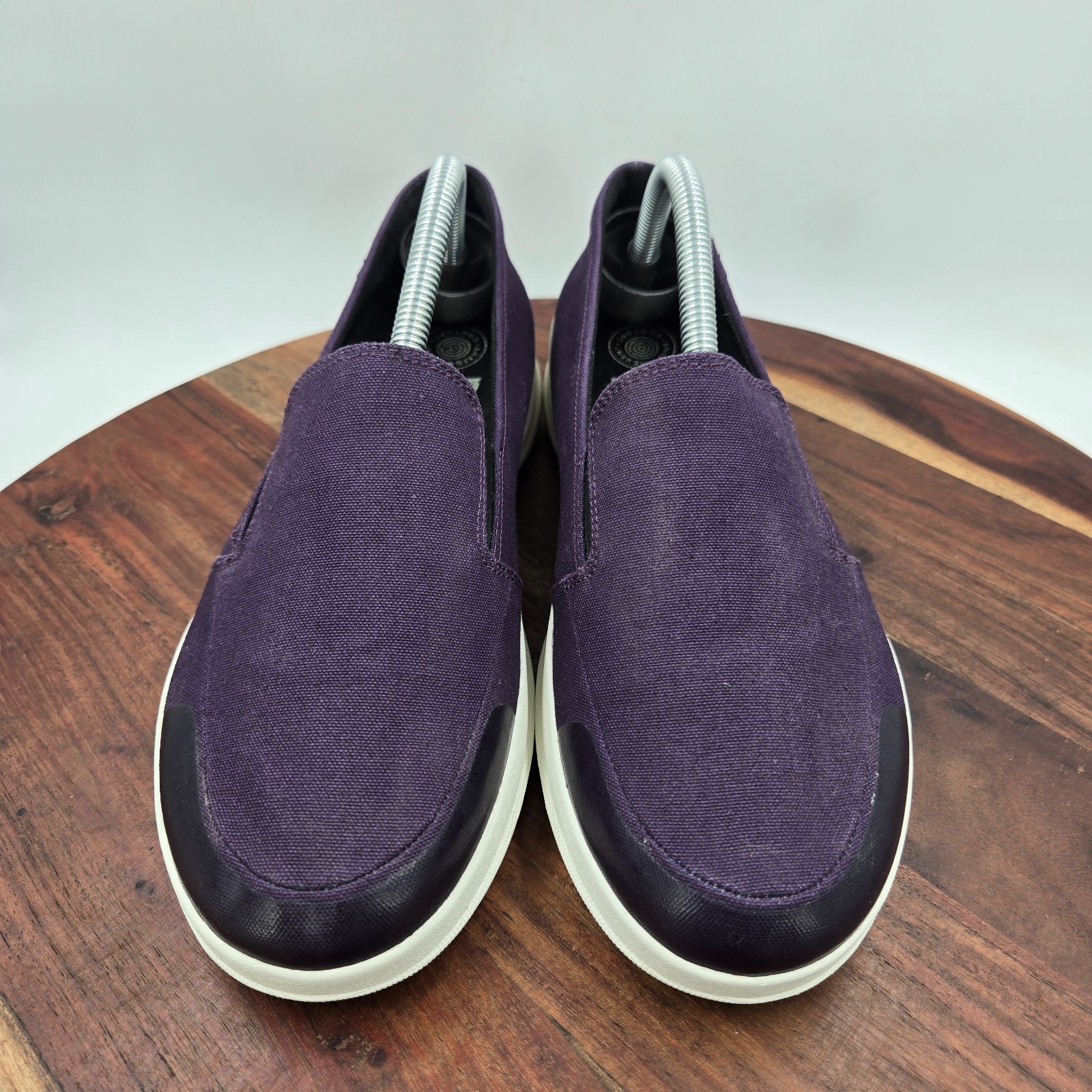 FitFlop Sporty Pop Skate Shoes Women’s 8.5 Purple White Comfort Slip On Sneakers