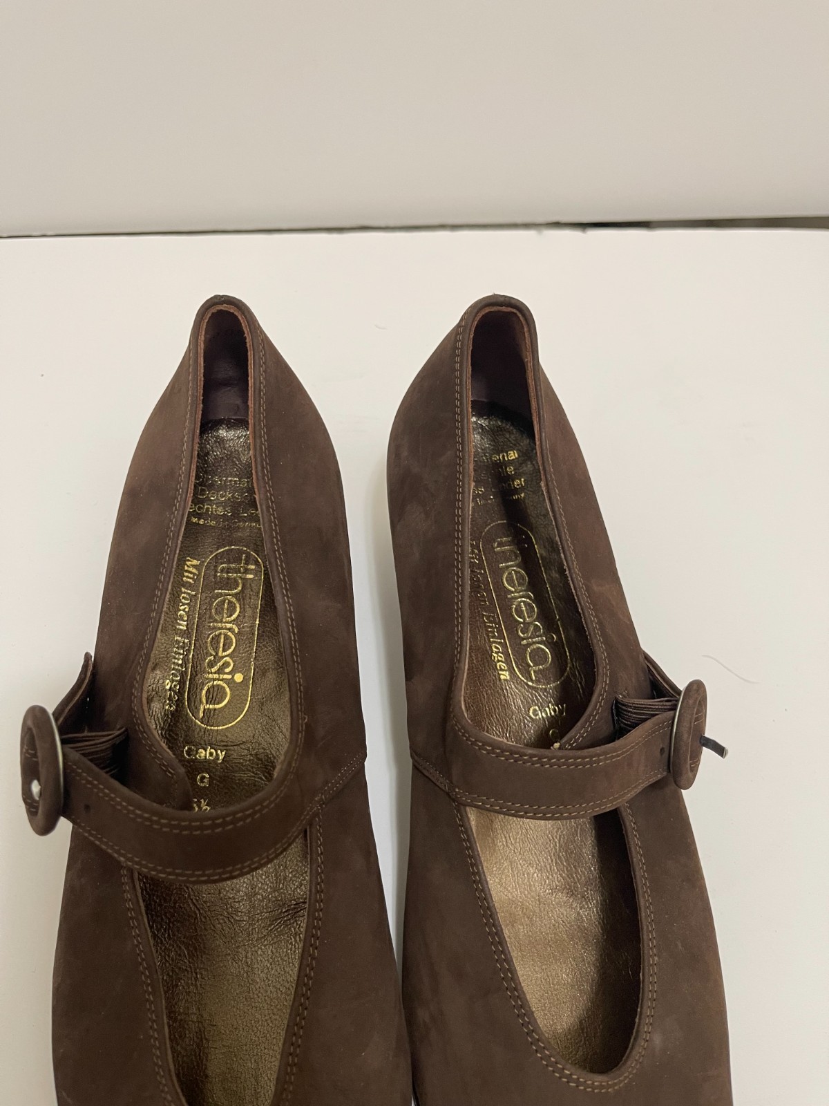NWOB NEW Theresia Gaby Mary Jane Brown Suede German comfort shoes 5.5G US 7