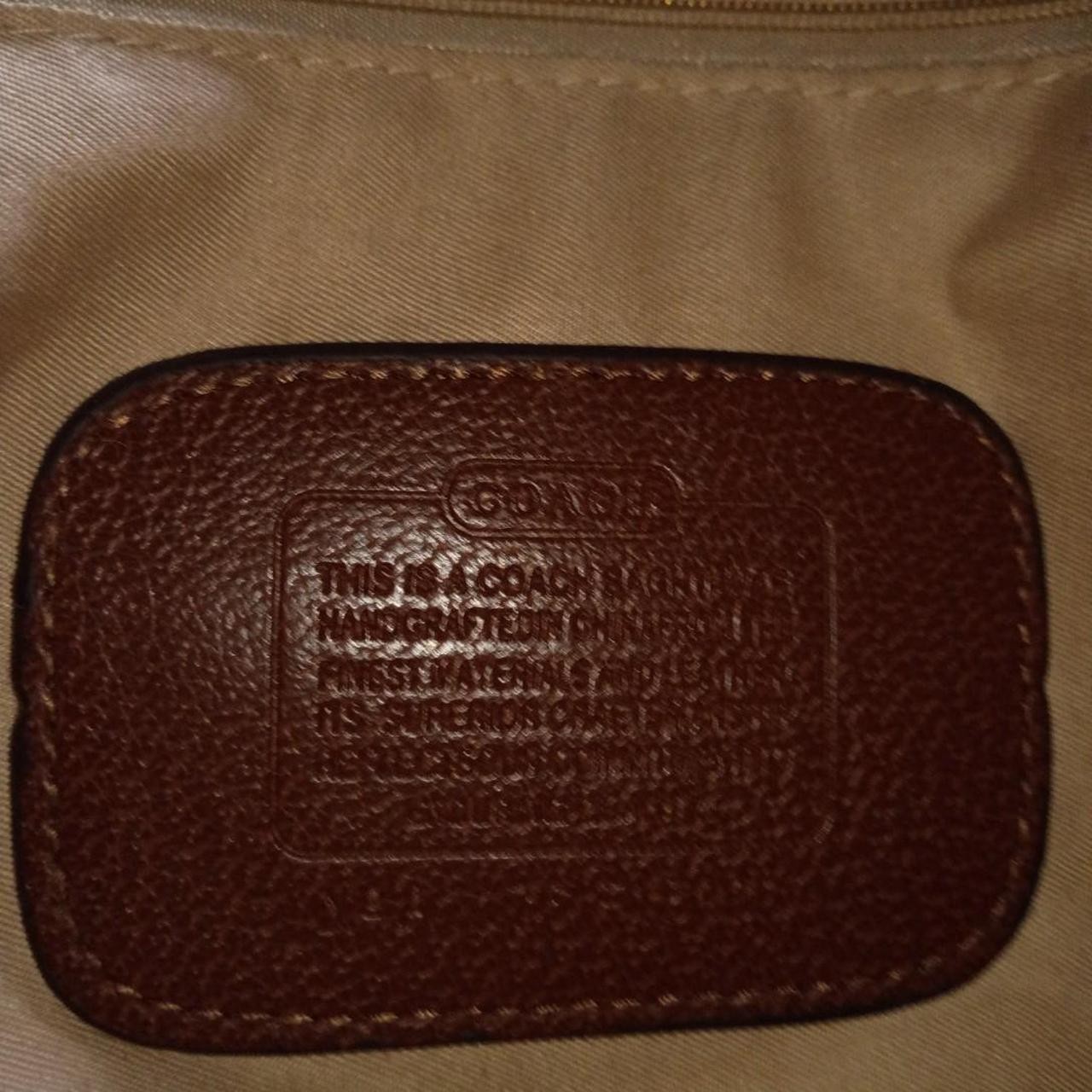 Coach Signature Monogram Tote Zip Top Leather Straps Large Pockets Charm