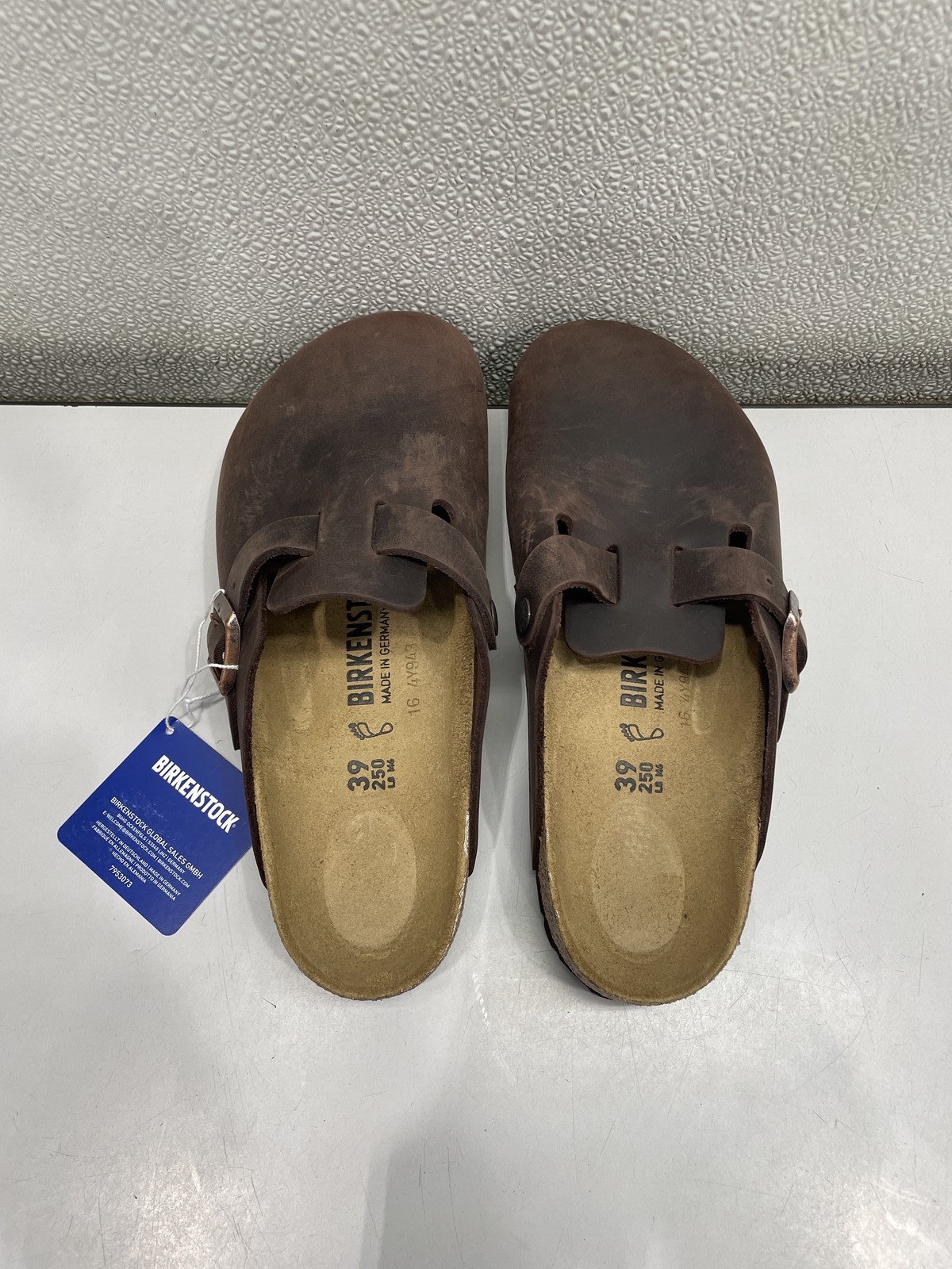 Birkenstock Boston Oiled Leather Clog Unisex W8, M6 In Habana
