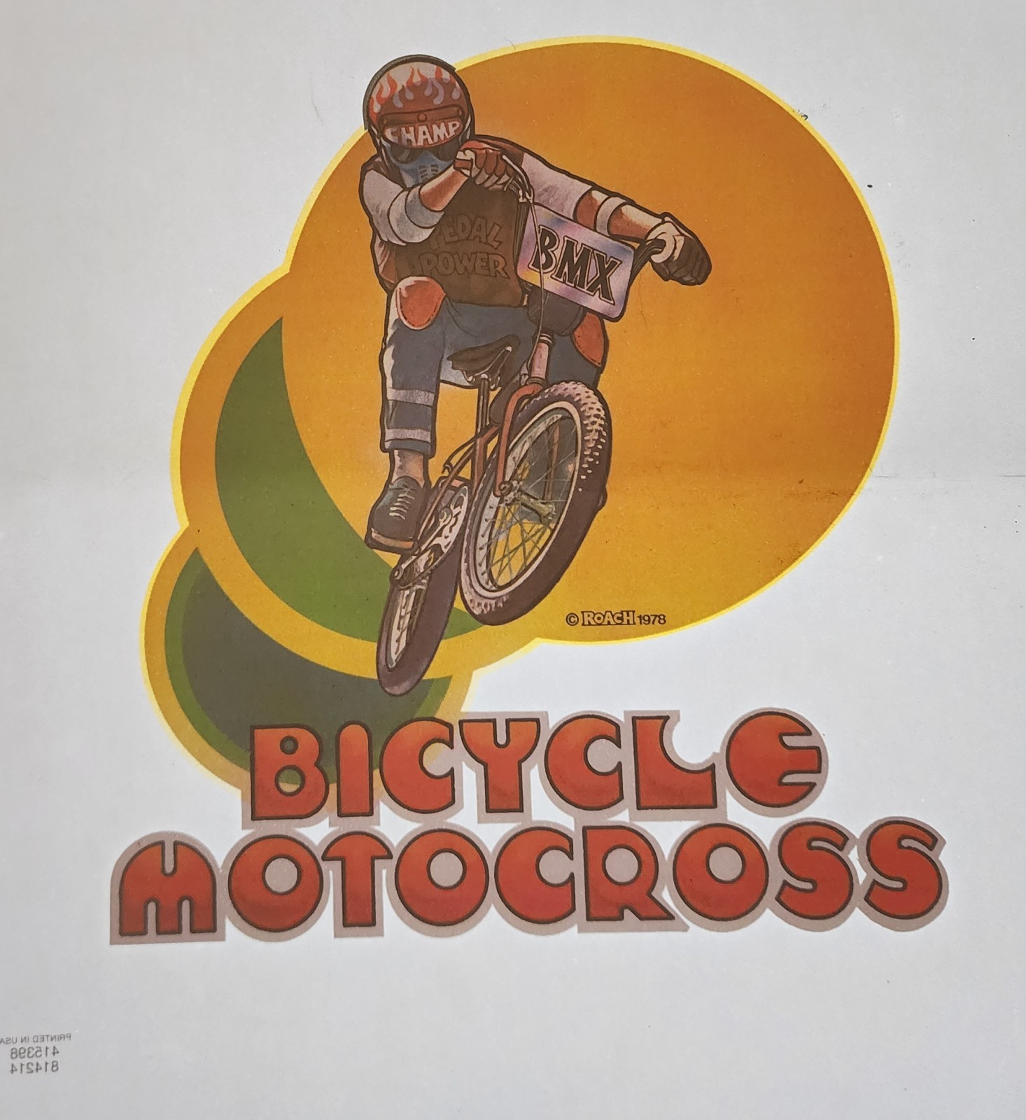 Vintage 1970’s-1980’s BICYCLE MOTOCROSS Iron On Transfer BMX – ROACH