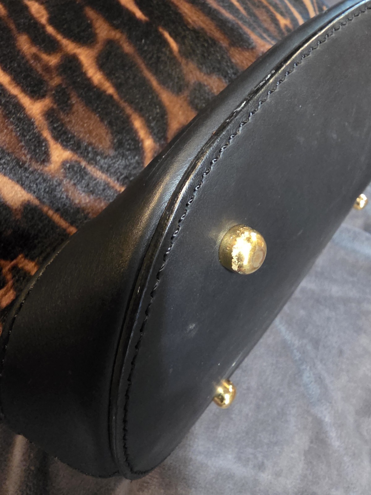 Burberry Women’s Animal Print Fringe Top Handle Bag w/ Pouch Magnetic Closure