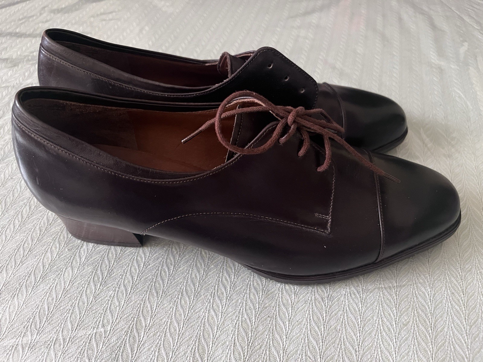 New Leather Dark Brown Made in Germany Theresia Women Shoes Sz 6.5