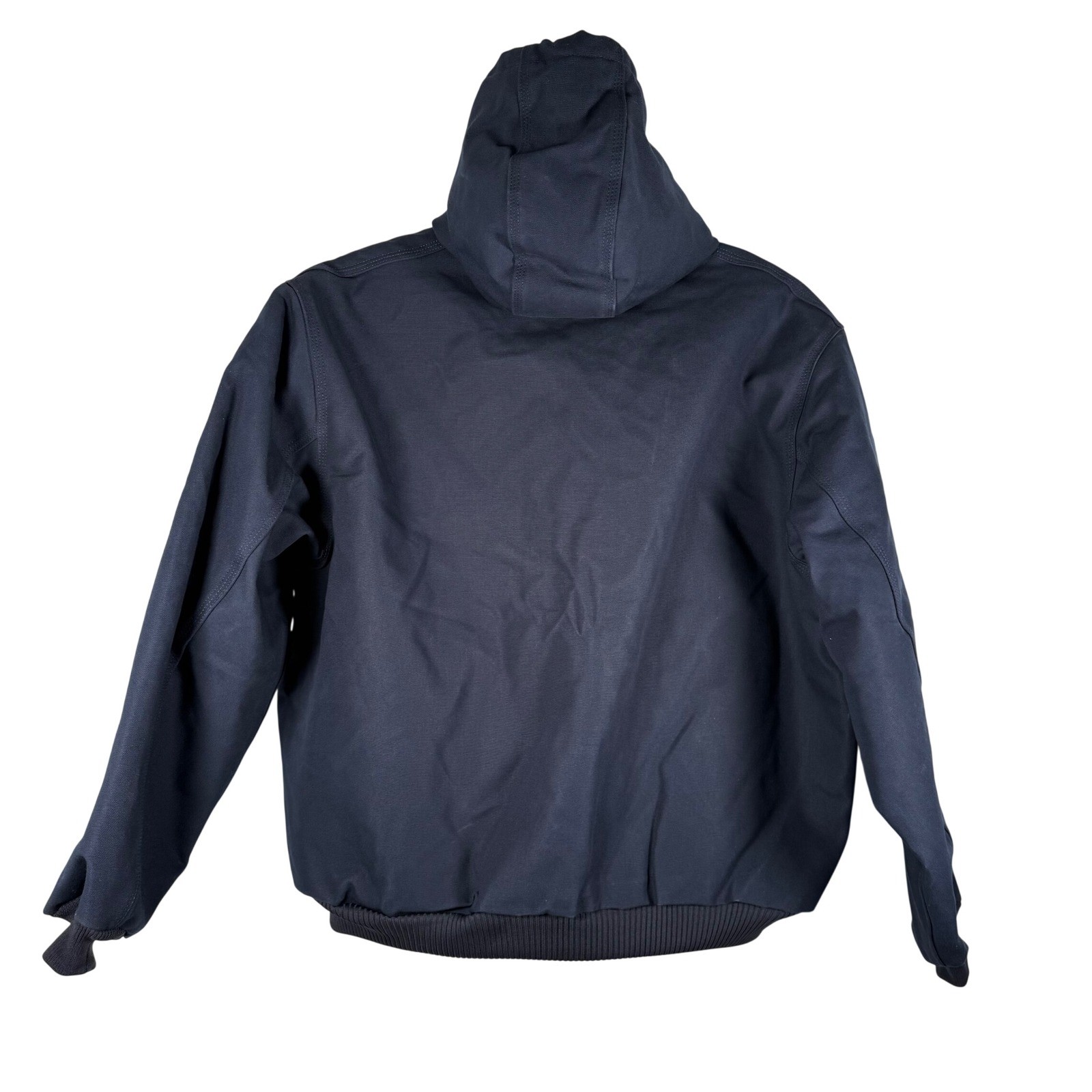 Carhartt J140 Firm Duck Flannel Lined Active Jacket Mens 2XL Navy Blue Made USA
