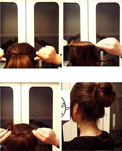 6 Count Bun Maker Hair Holders – Plastic Black 21.5 x 3.8cm/ 8.5inch x 1.5inc…