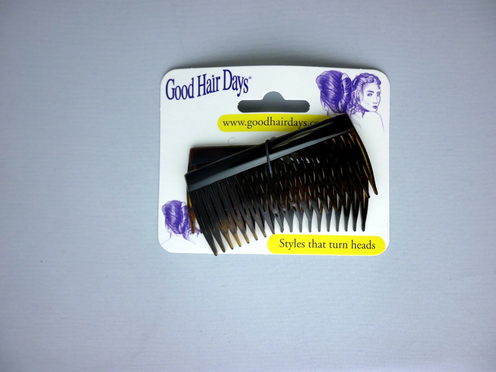 4 Combs x Good Hair Days 2 3/4″ Dark Brown Side comb Hair comb Made in USA 42211