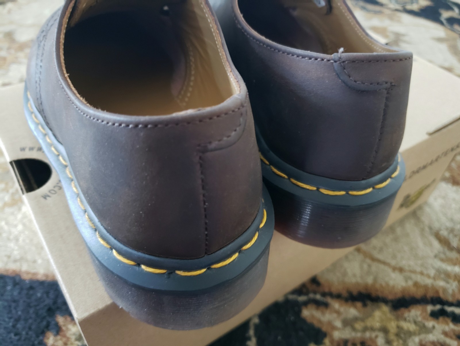 Dr. Martens 2046 Crazy Horse Dark Brown Leather Shoes Oxford UK 4 Women 6 Men 5