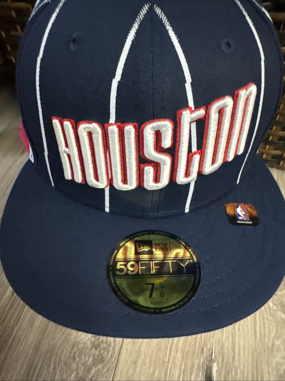 NWT NEW ERA HOUSTON ROCKETS CITY EDITION ALT 59FIFTY FITTED 7 5/8 BLUE PINSTRIPE