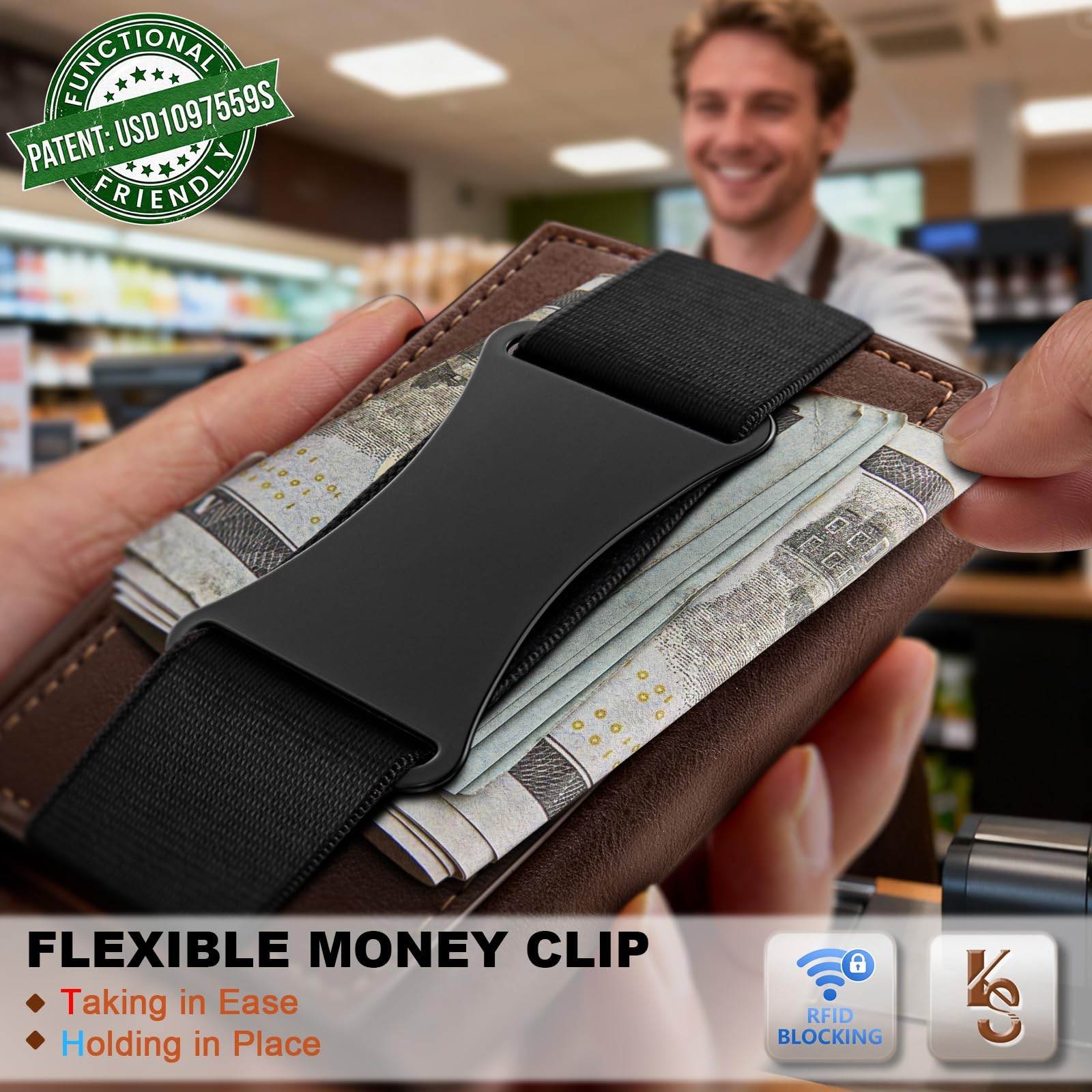 Airtag Wallet Men Gift,Mens Slim Front Pocket Wallet Money Clip Standard or A…