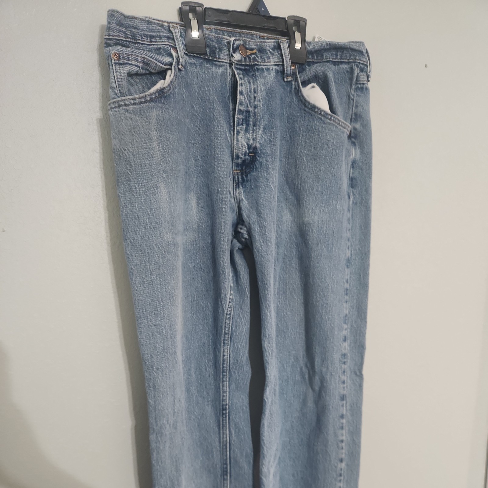 X3 PAIRS Wrangler Men’s Jeans 34×30 Relaxed Fit Blue Denim Straight Leg LOT OF 3