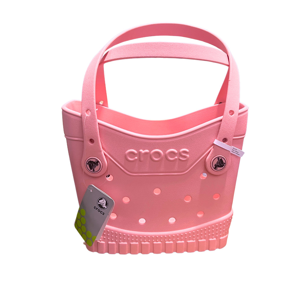 Crocs Classic Small Tote Bag Powder Pink w/ Jibbitz Holes Lightweight Durable