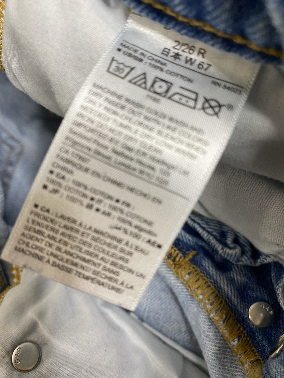 Gap Vintage High Rise Button Fly Light Wash Denim reworked crop Jeans Women’s 2