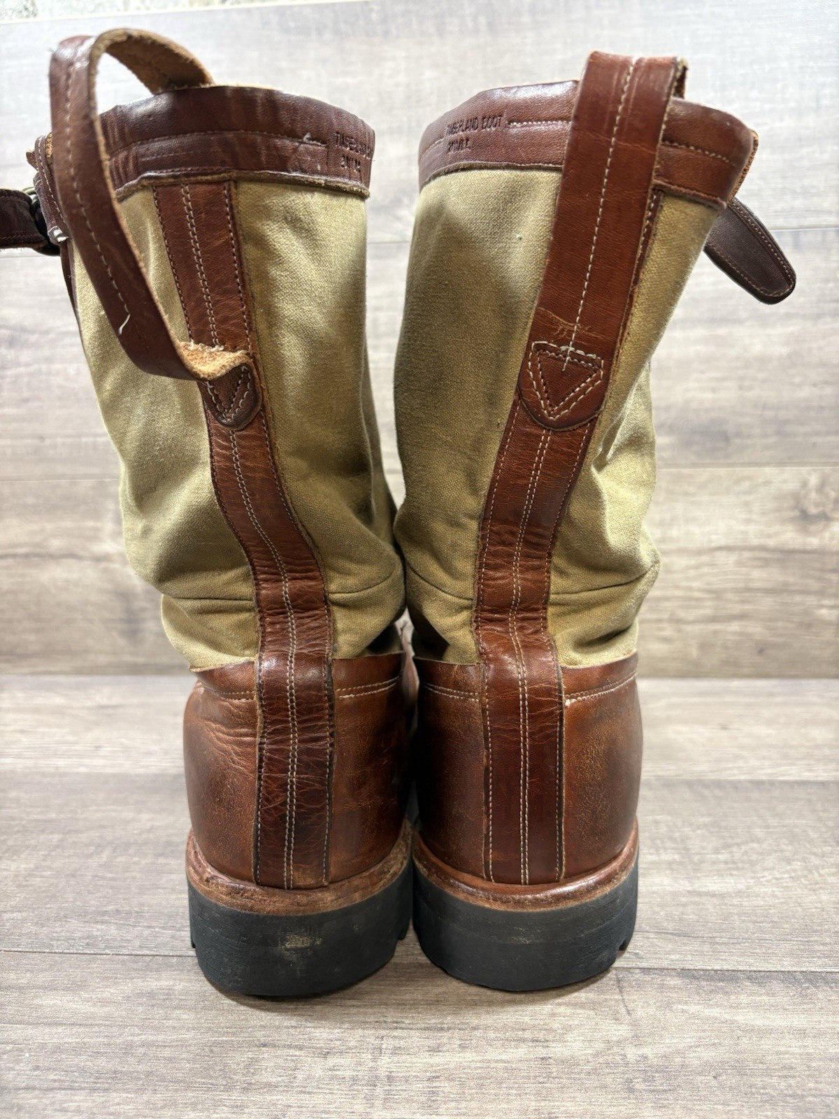 Timberland Boot Company Boots Brown Leather Vibram Mens Size 13