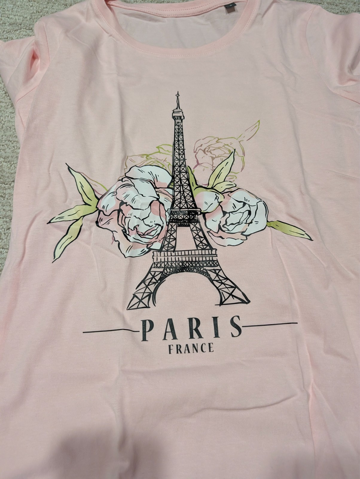 Pink Paris France Eiffel Tower T Shirt