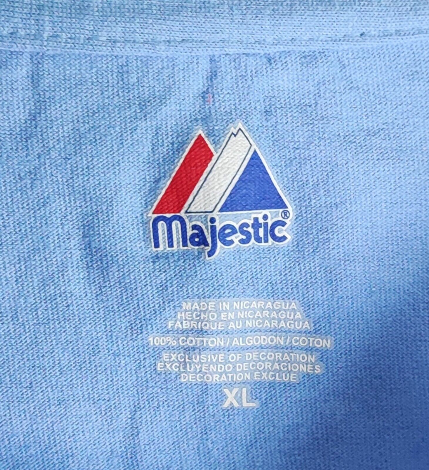 Majestic Interleague Series KC Royals vs Cardinals T Shirt Blue XL