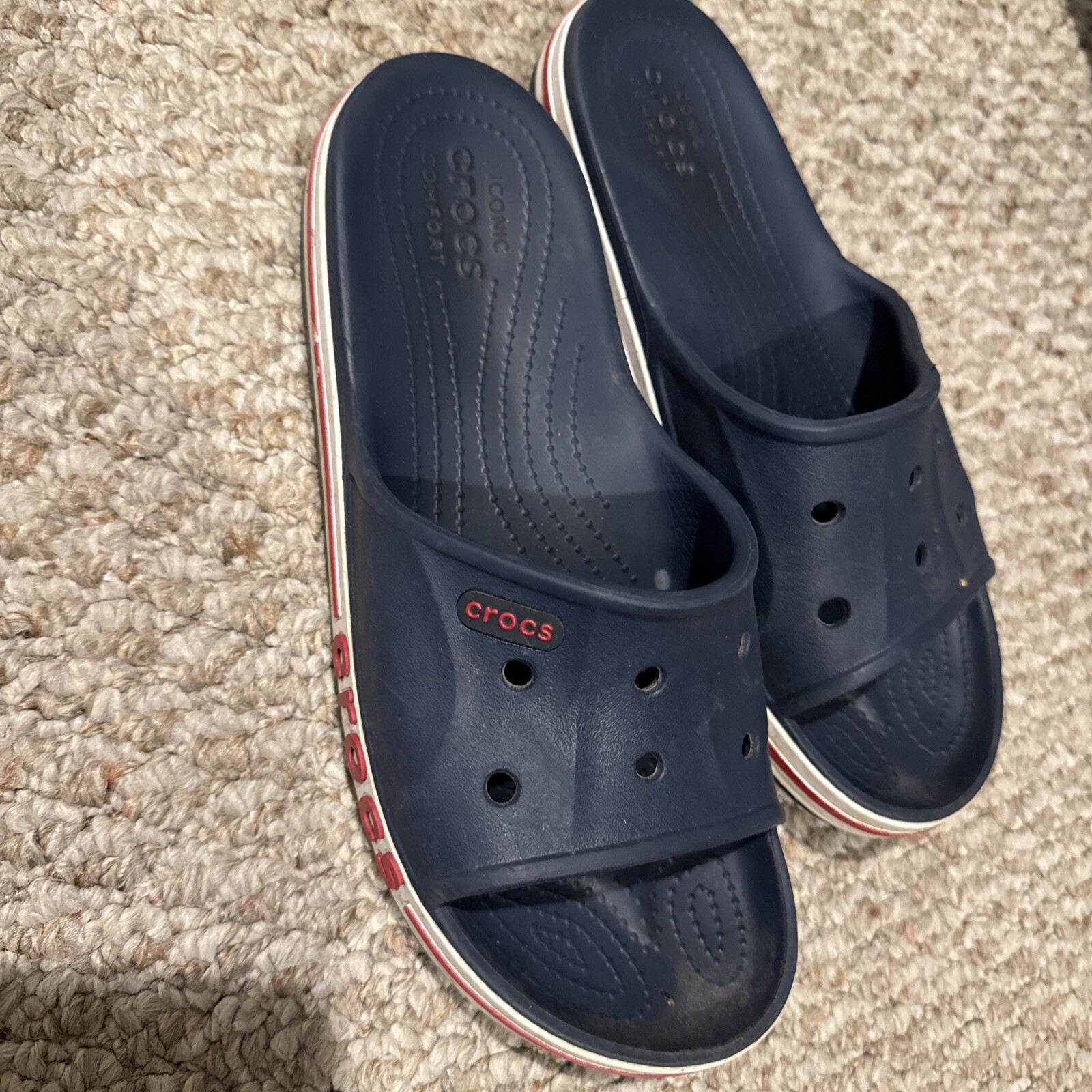 Crocs Men (7)and Women (9)Crocband II Slides Navy