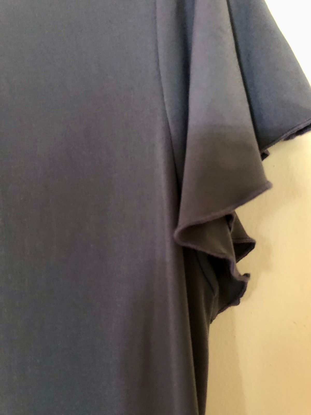 Max & Cleo Elegant Gray T-Shirt Dress with Silk Neck Line