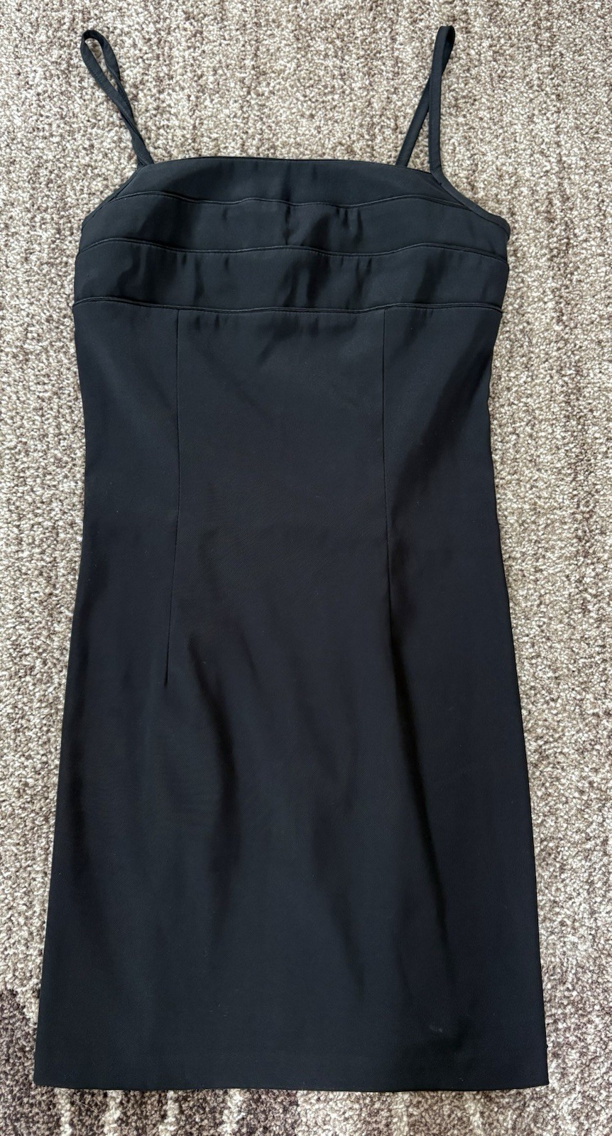 Buyer Too California Black Mini Dress Spaghetti Strap Cocktail Size 5 USA Made