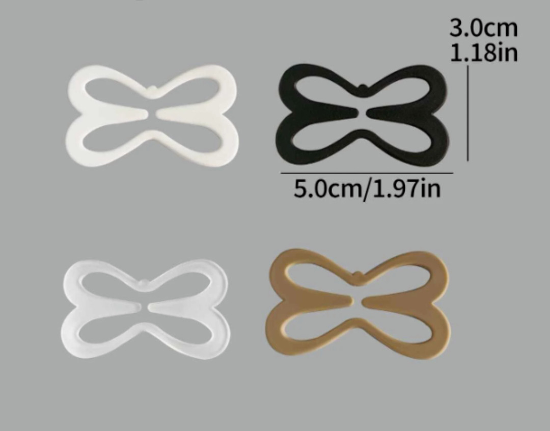 Women Bra Strap Holder Clips for Racerback Anti-Slip Bra Cross Back Clips 4 Pcs