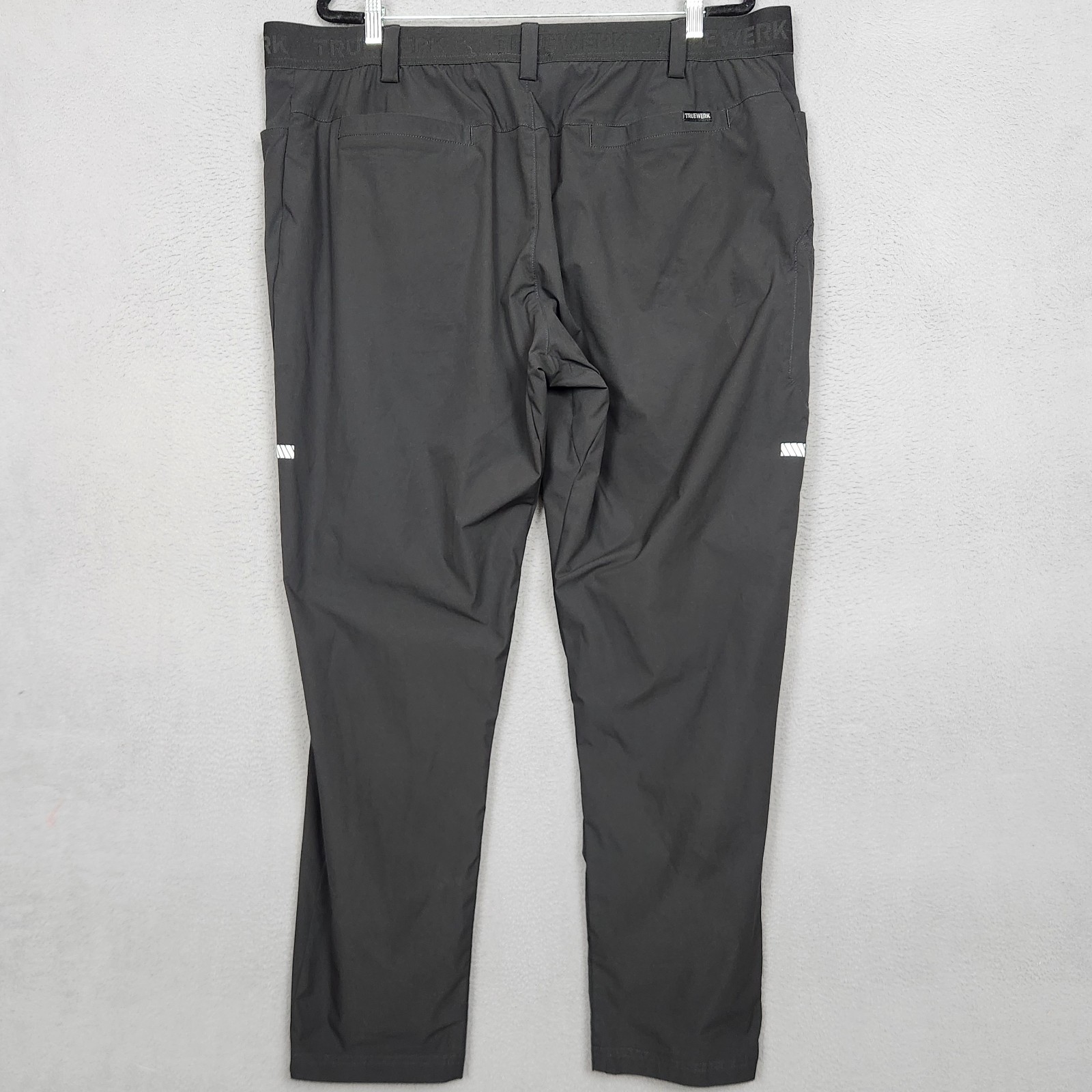 Truewerk Pants Mens 3XL Black Flat Front Straight Leg Utility Work Cargo Pocket